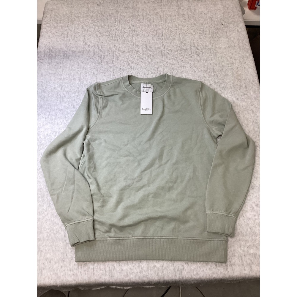 Goodfellow & Co Mens Sage Green Cotton French Terry Crewneck‎ Sweatshirt XL NWT